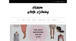 Desktop Screenshot of fashionworthknowing.com